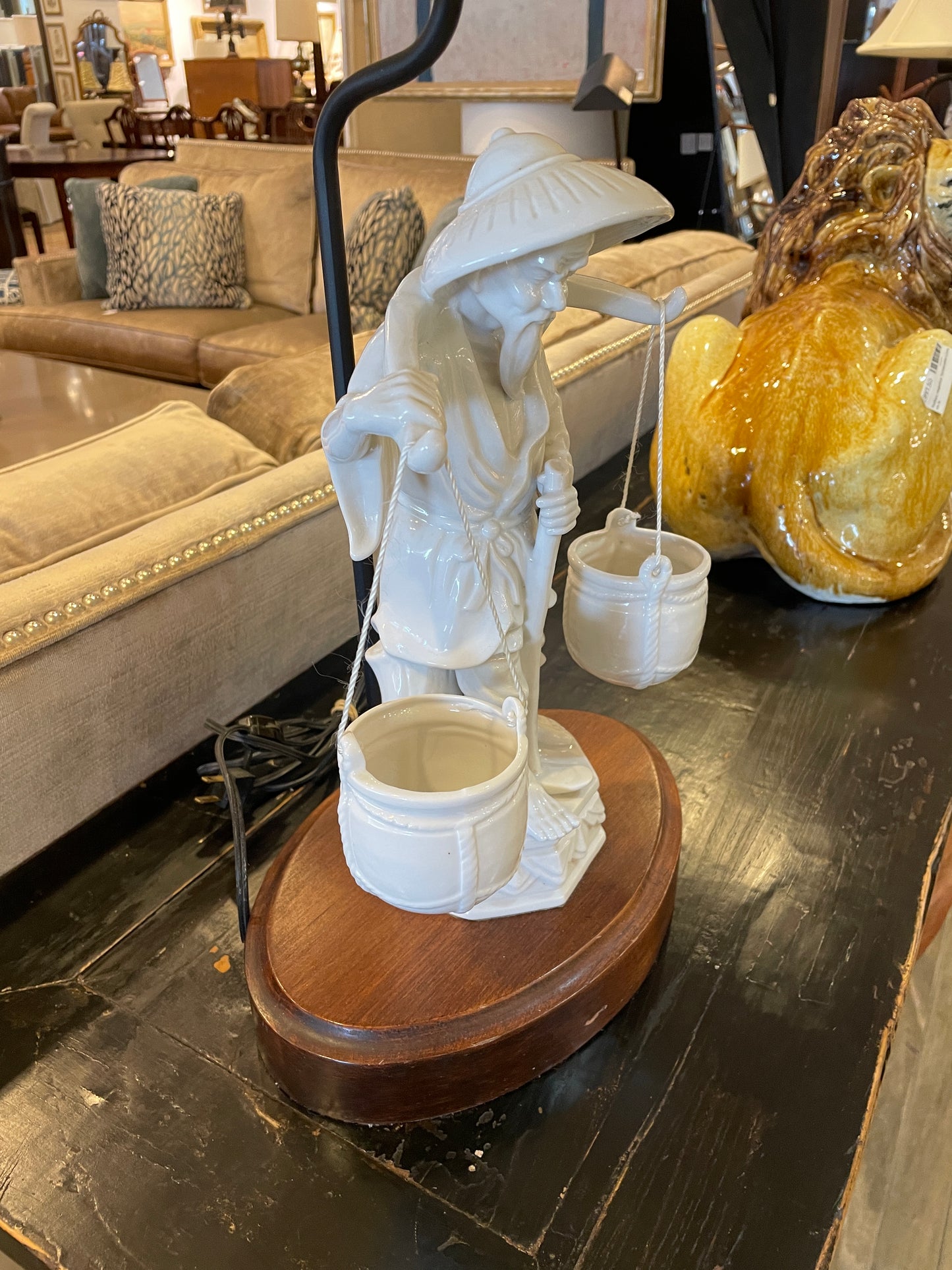 Blanc de Chine Lamp, chinese vintage, AS IS (Two available 0NU001 and 0NU002)