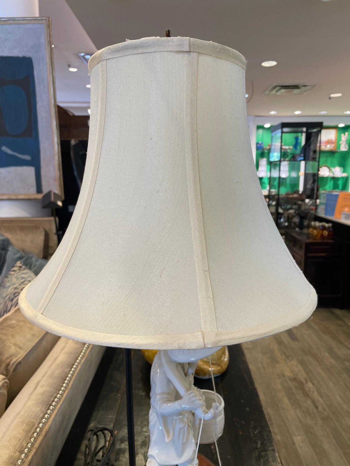 Blanc de Chine Lamp, chinese vintage, AS IS (Two available 0NU001 and 0NU002)