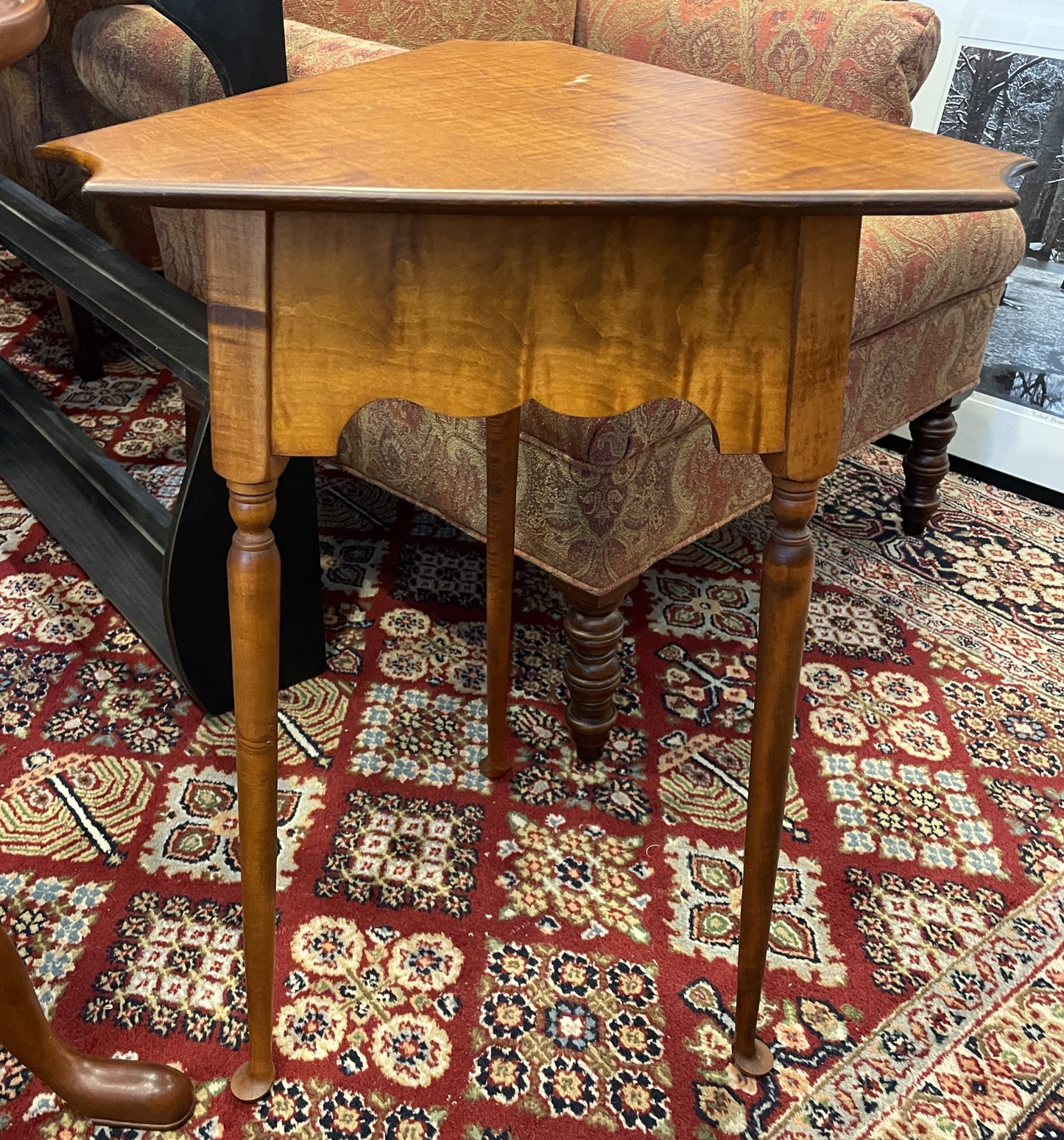 River Bend Triangle Table, Tiger Maple, AS IS (0C400A)