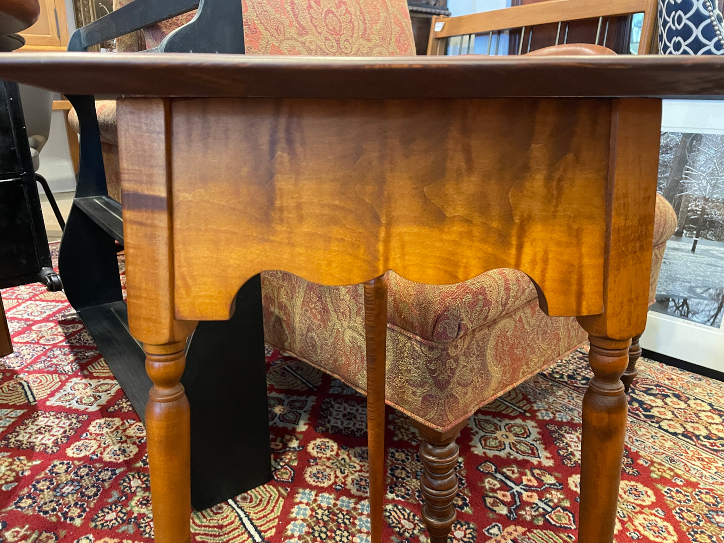 River Bend Triangle Table, Tiger Maple, AS IS (0C400A)