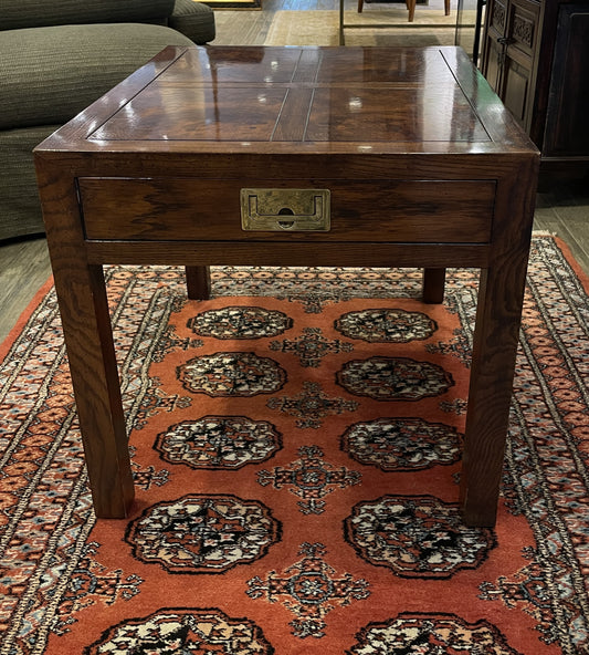 Henredon Burled Campaign End Table (0G100C)