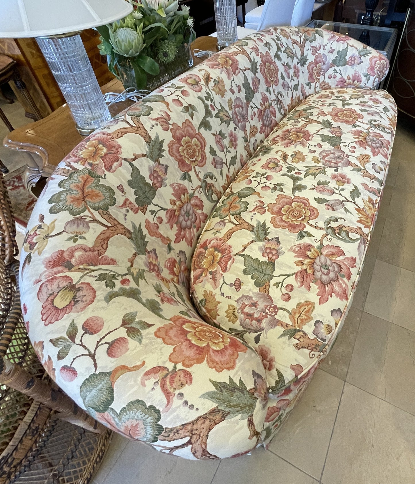 Century Floral Sofa (Two available) (0JN001)