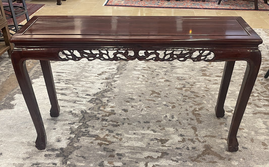 Rosewood Console Table with Carved Front (0G1005)