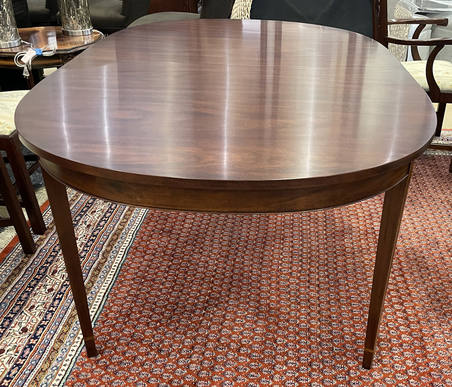 Mahogany Inlaid Dining Table, Oval (0C400J)