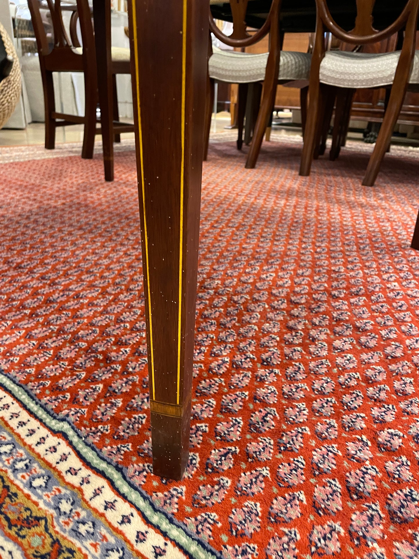 Mahogany Inlaid Dining Table, Oval (0C400J)