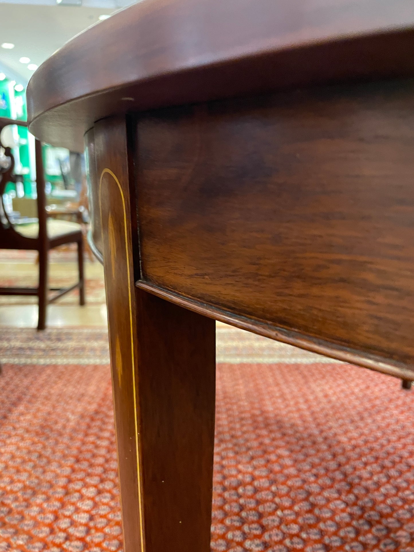 Mahogany Inlaid Dining Table, Oval (0C400J)