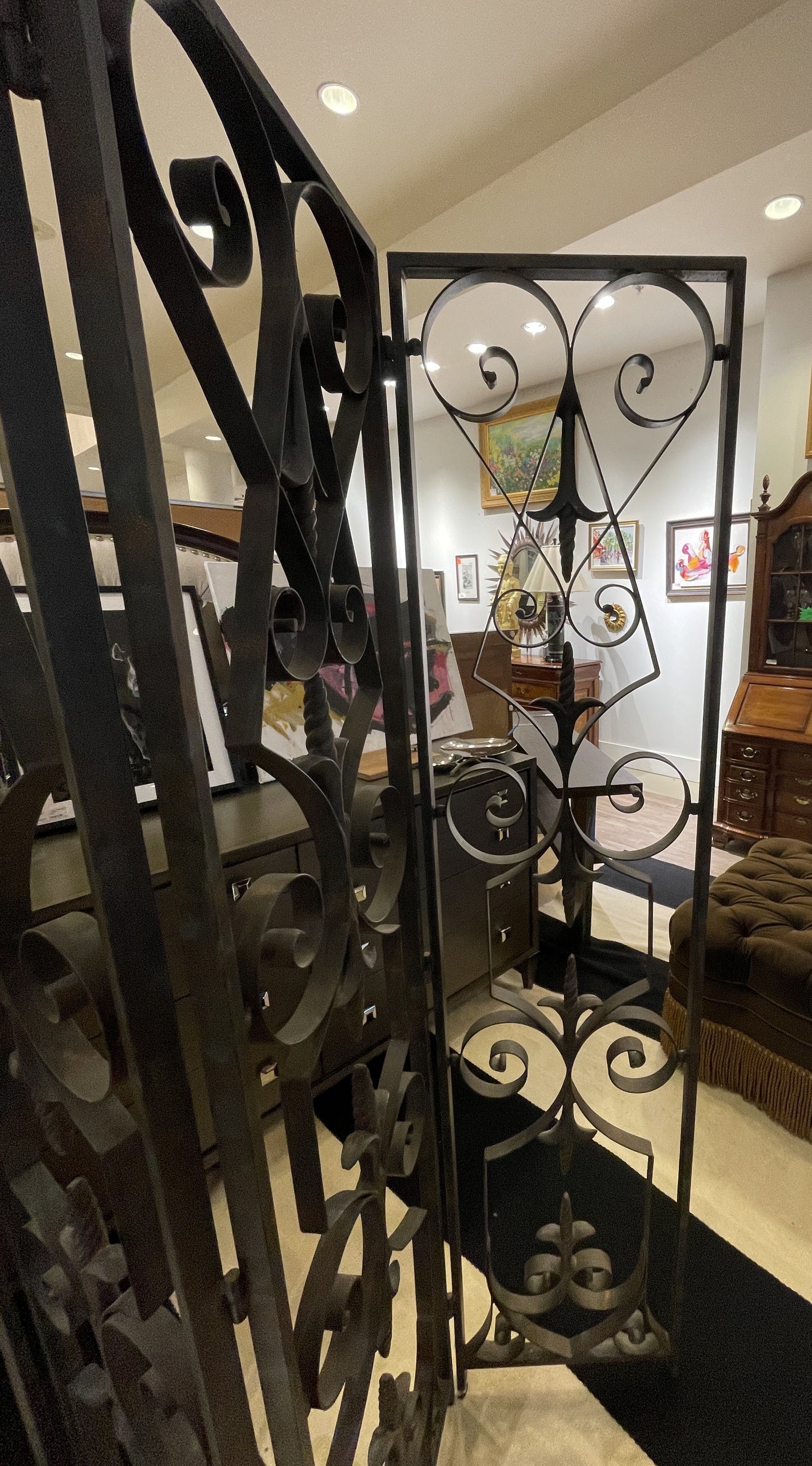 French Iron 4 Panel Room Divider (0JR007)