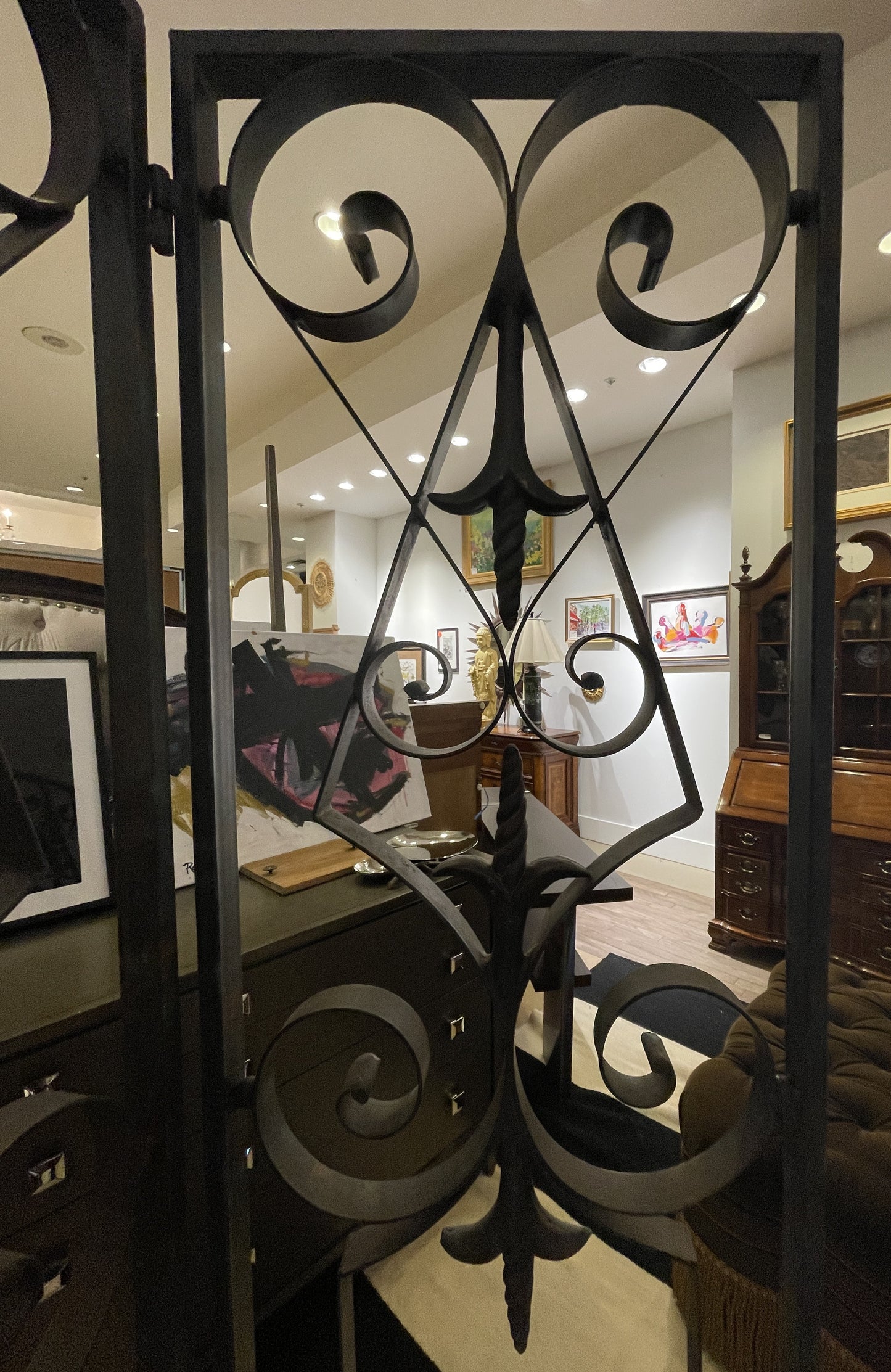 French Iron 4 Panel Room Divider (0JR007)