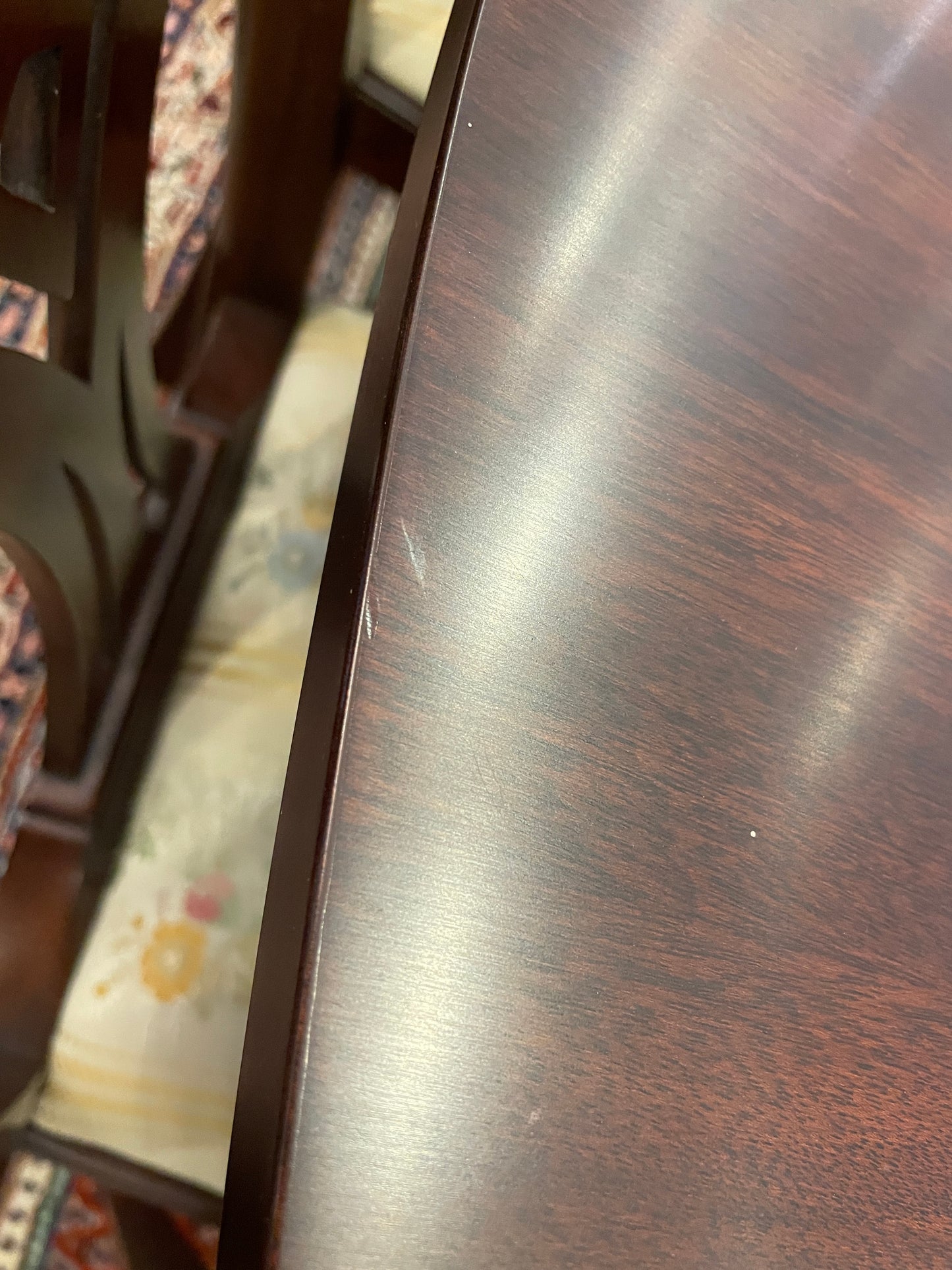 Mahogany Inlaid Dining Table, Oval (0C400J)