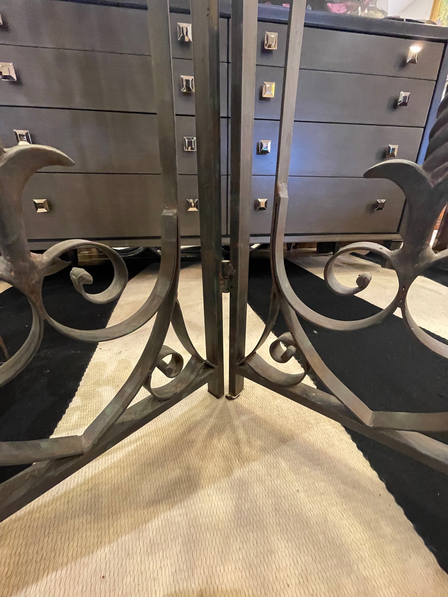 French Iron 4 Panel Room Divider (0JR007)