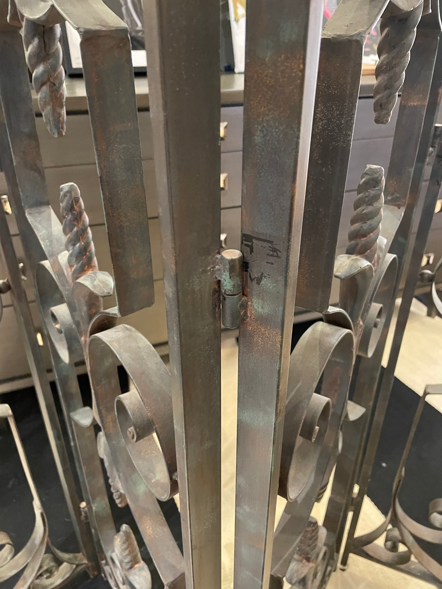 French Iron 4 Panel Room Divider (0JR007)