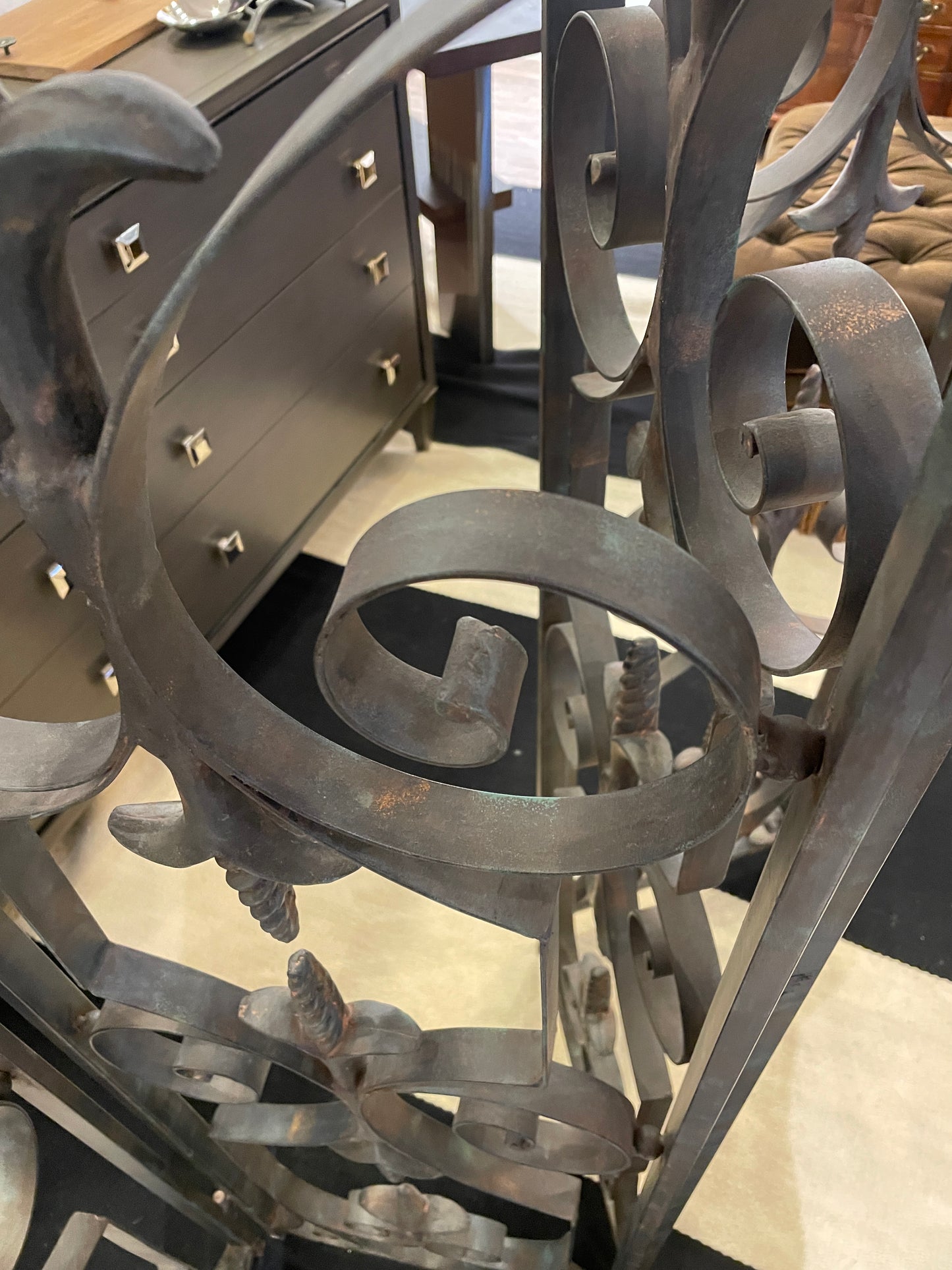 French Iron 4 Panel Room Divider (0JR007)