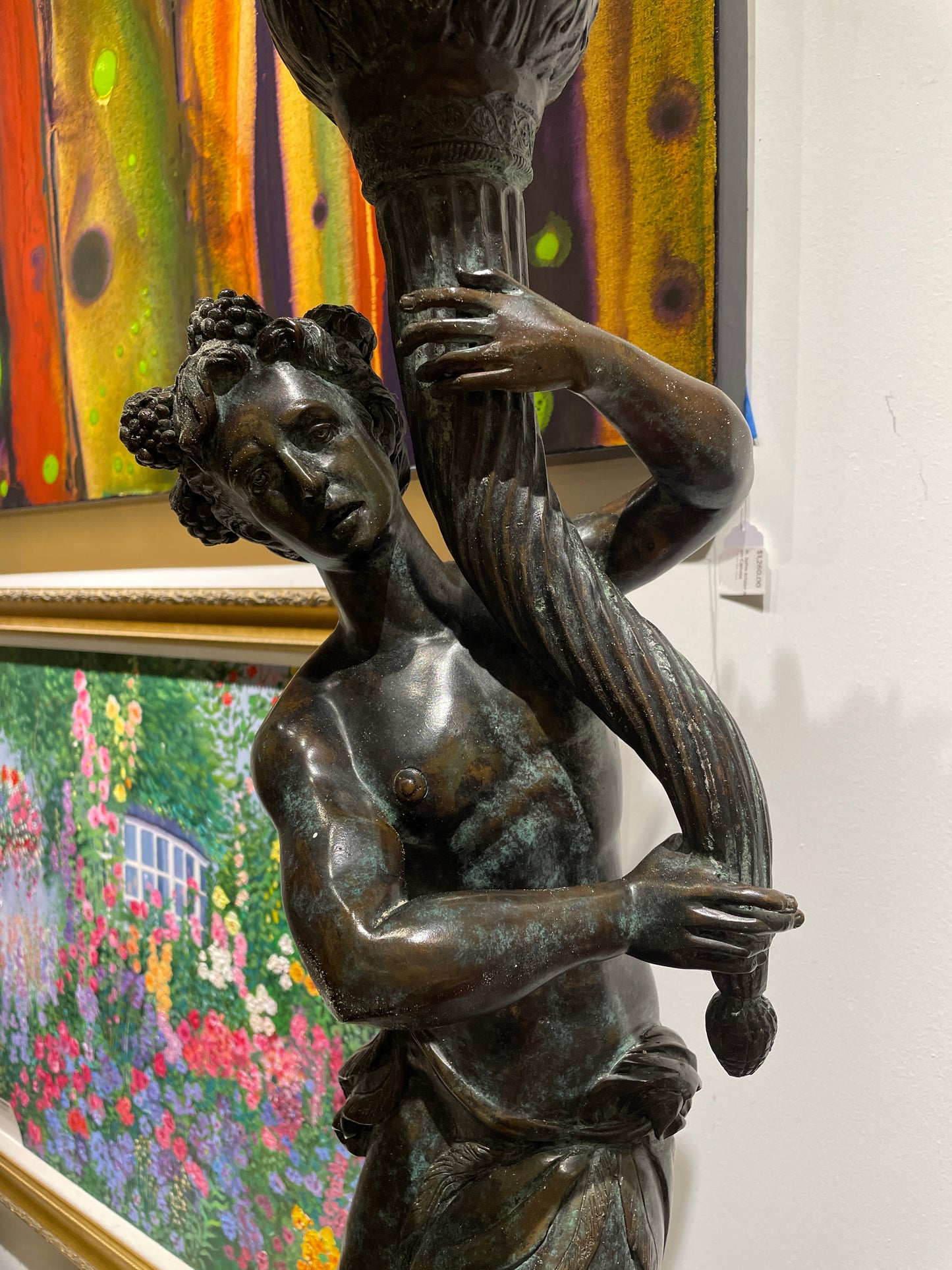 Maitland Smith Bronze Figural with Flowers (0JQ00A)