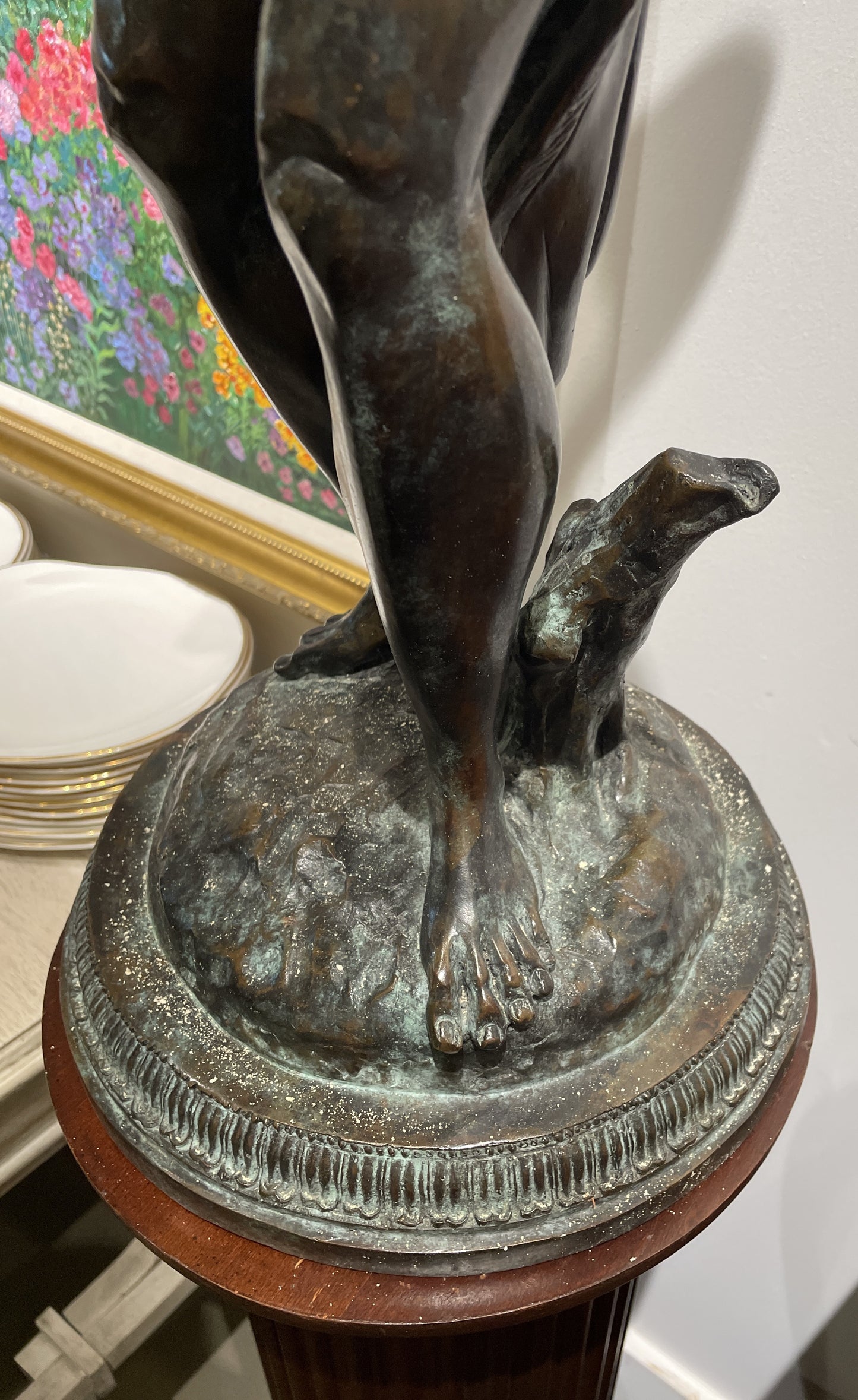 Maitland Smith Bronze Figural with Flowers (0JQ00A)