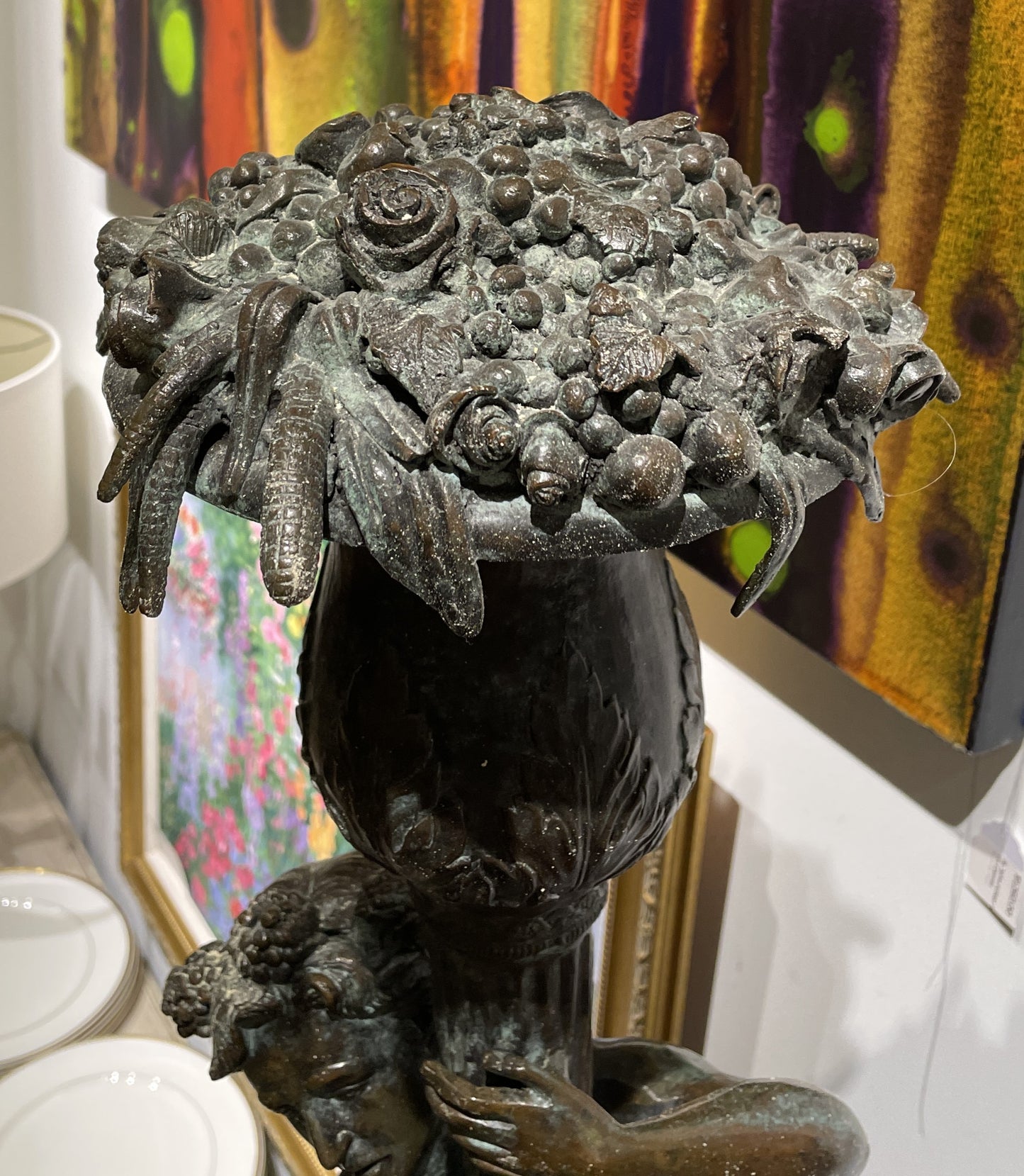 Maitland Smith Bronze Figural with Flowers (0JQ00A)