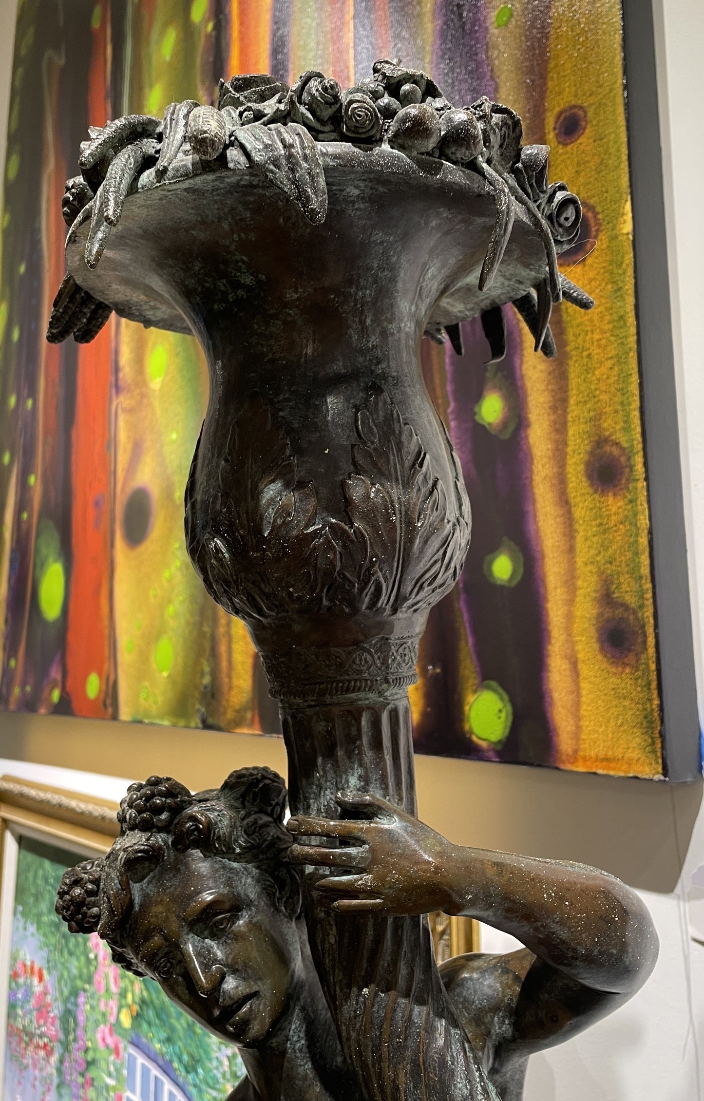 Maitland Smith Bronze Figural with Flowers (0JQ00A)