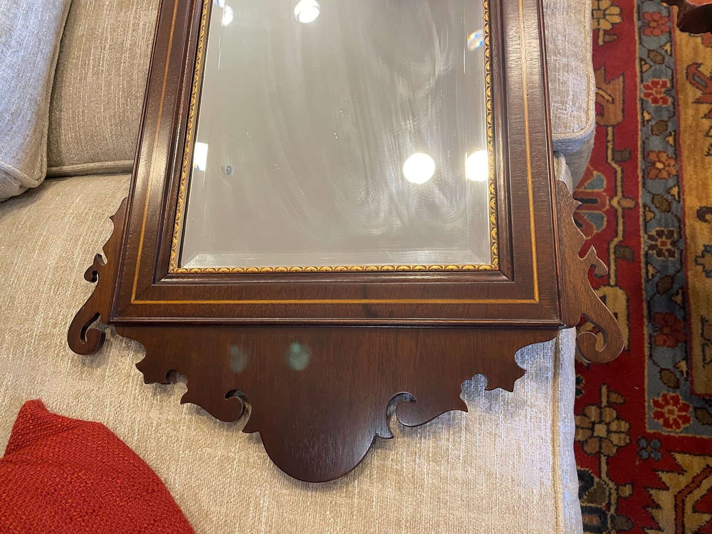 Federal Mahogany Mirror with Pineapple Inlay (0C4013)