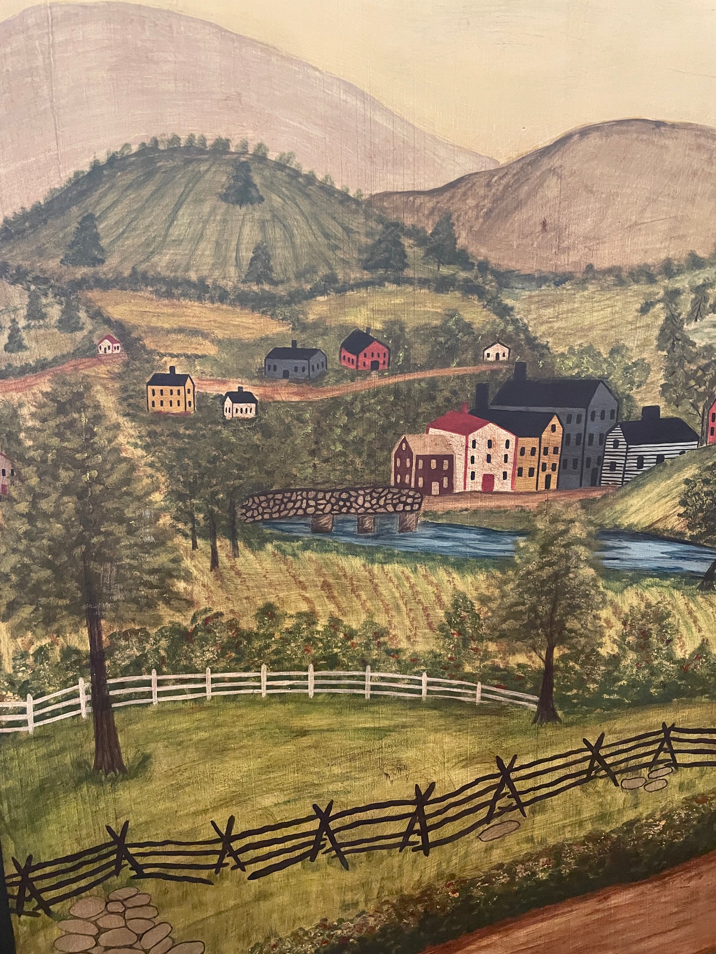 B. Peters Folk Art painting on board, 1987 (0C4016)