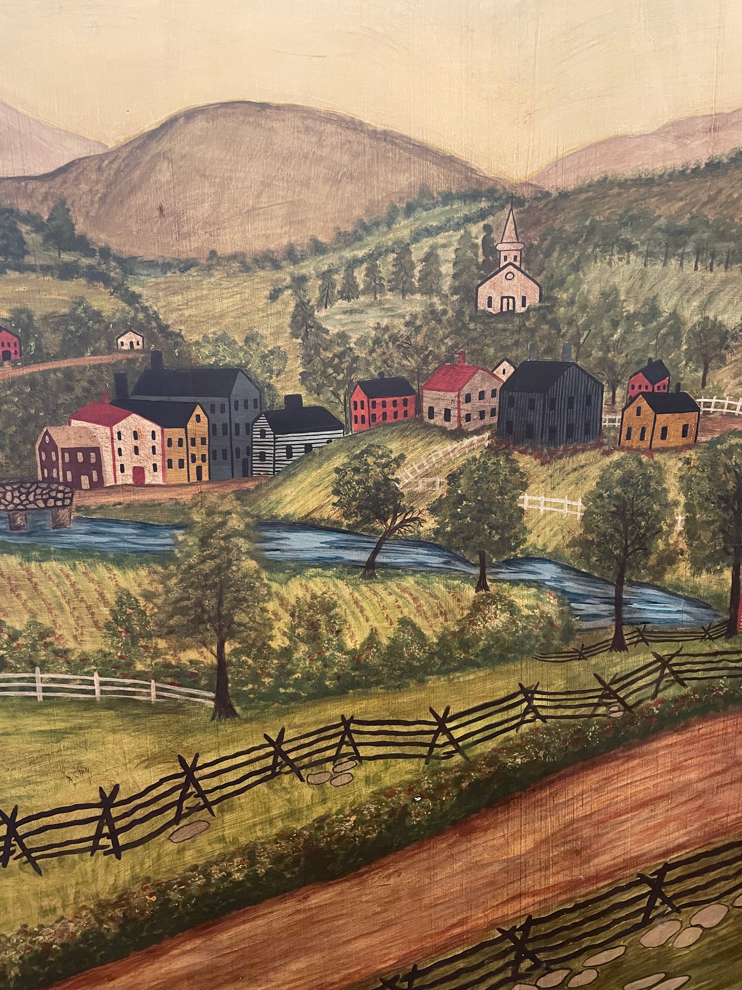 B. Peters Folk Art painting on board, 1987 (0C4016)