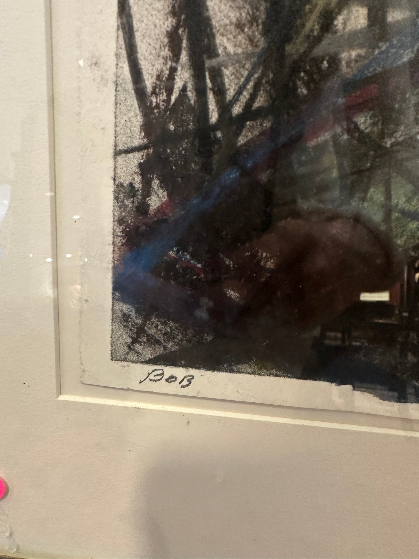 Craig Anderson "BOB" framed Oil Pastel on Paper (22943)