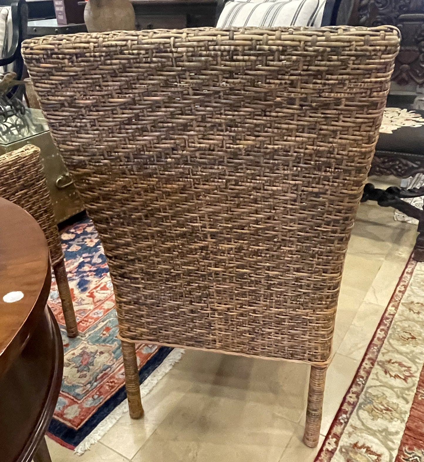 Rushed Arm Chair with Green Lumbar Pillow AS IS (0NX008)