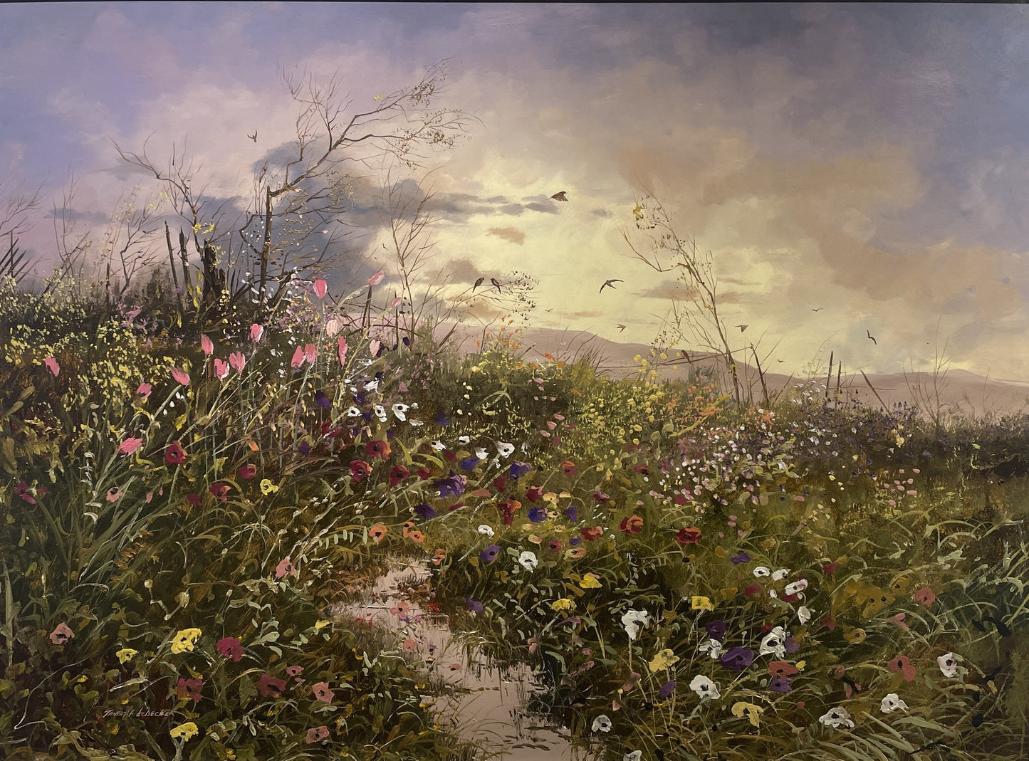 Thomas deDecker Floral Oil on Canvas (01D01B)