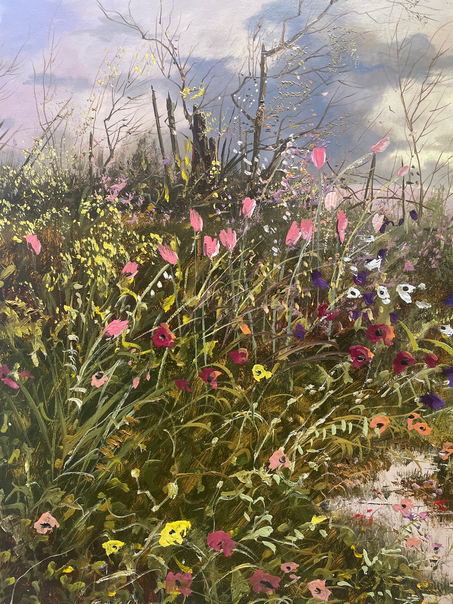 Thomas deDecker Floral Oil on Canvas (01D01B)