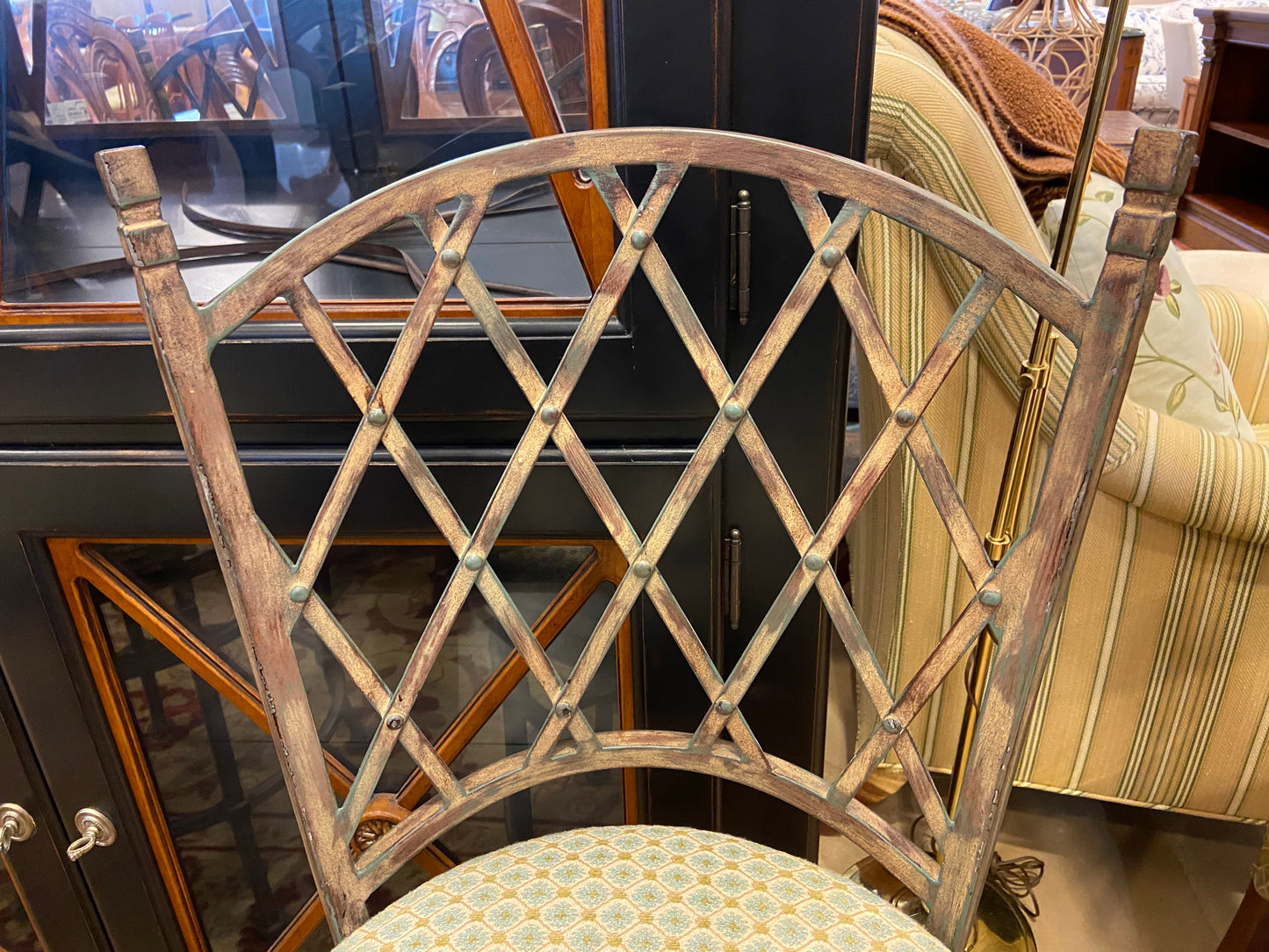 Metal Upholstered Barstool (Two available)