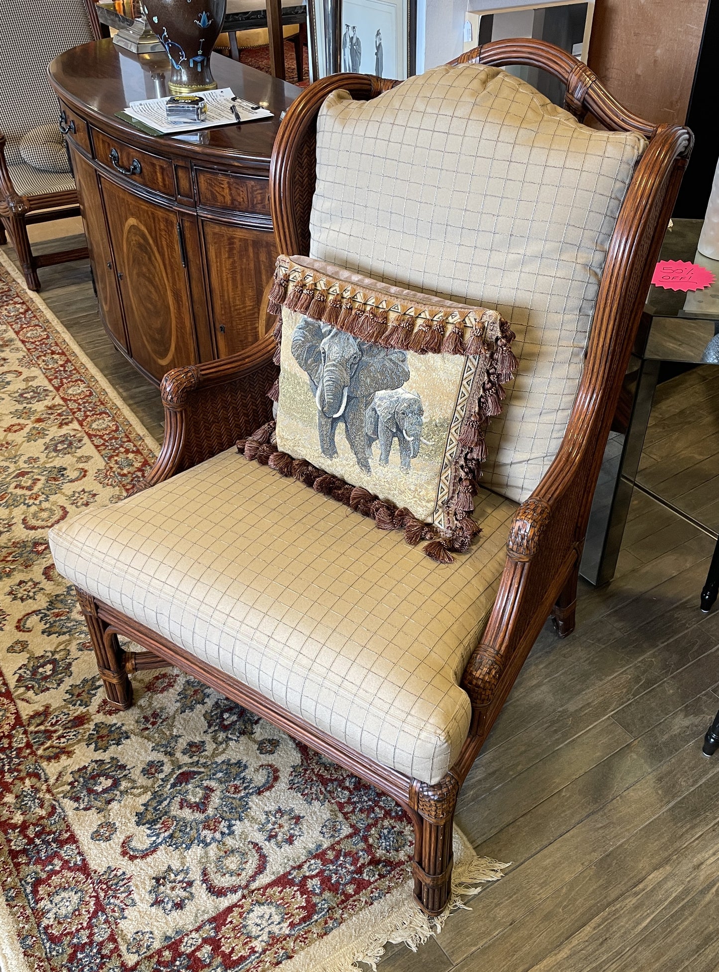 British Colonial Wing Style Chair (0G100A)