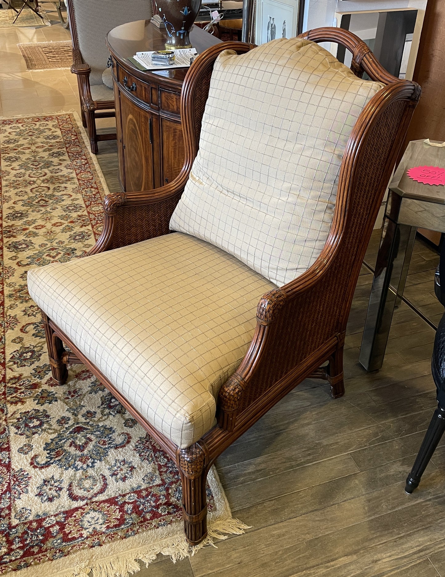 British Colonial Wing Style Chair (0G100A)