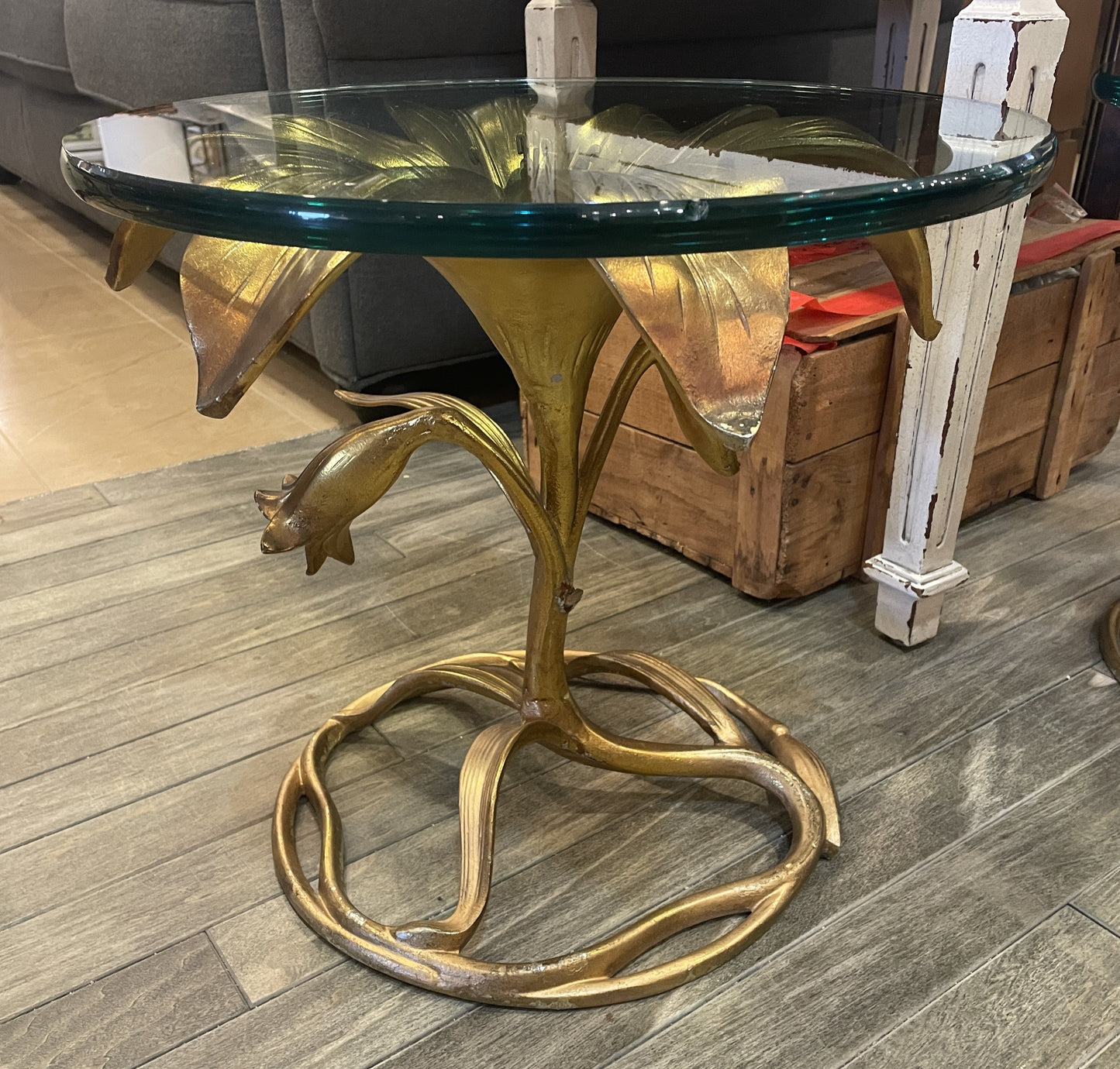 Vintage Arthur Court Lily End Table, AS IS (0K5001)