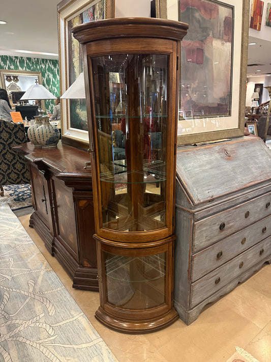 Curved Curio Cabinet AS IS (27187)