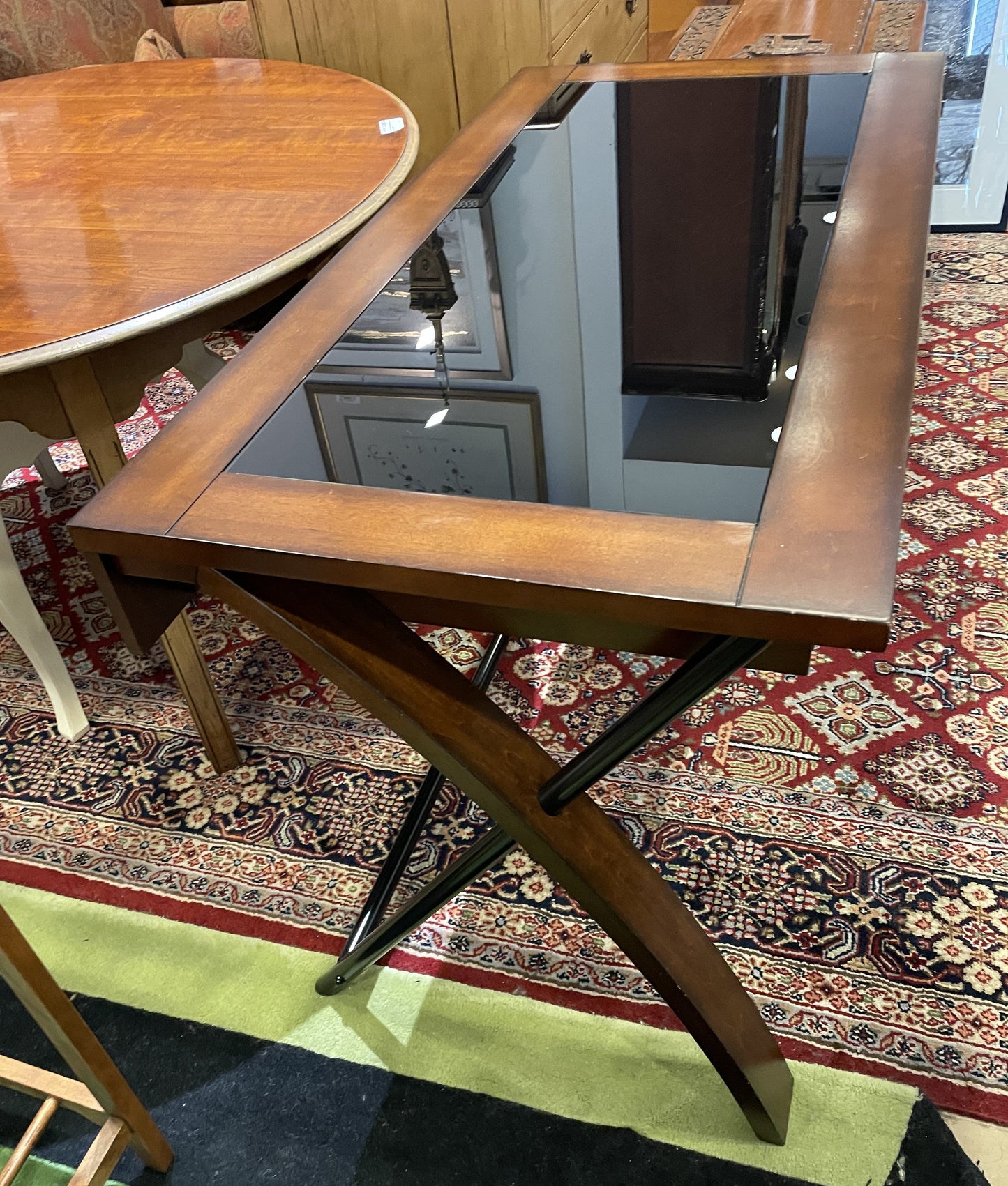 Glass Topped Computer Desk, AS IS (0NW00C)