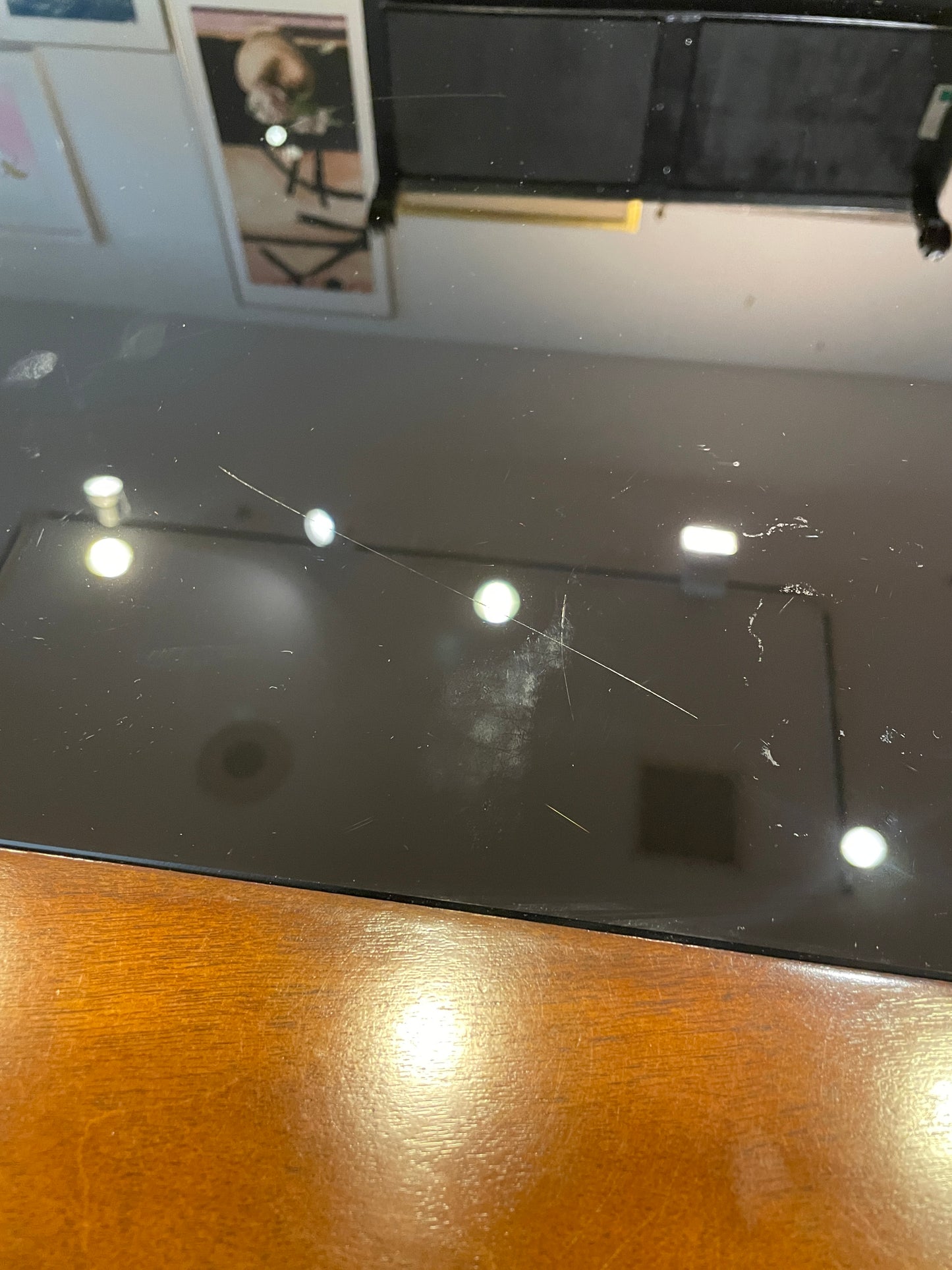 Glass Topped Computer Desk, AS IS (0NW00C)