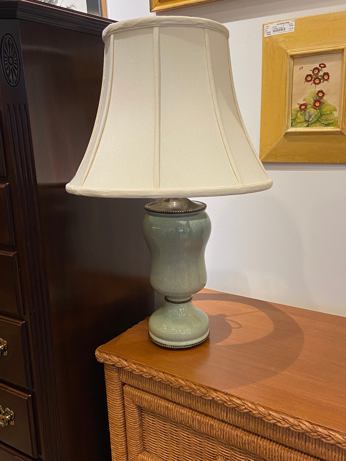 Celadon Craquelure Table Lamp (26493)