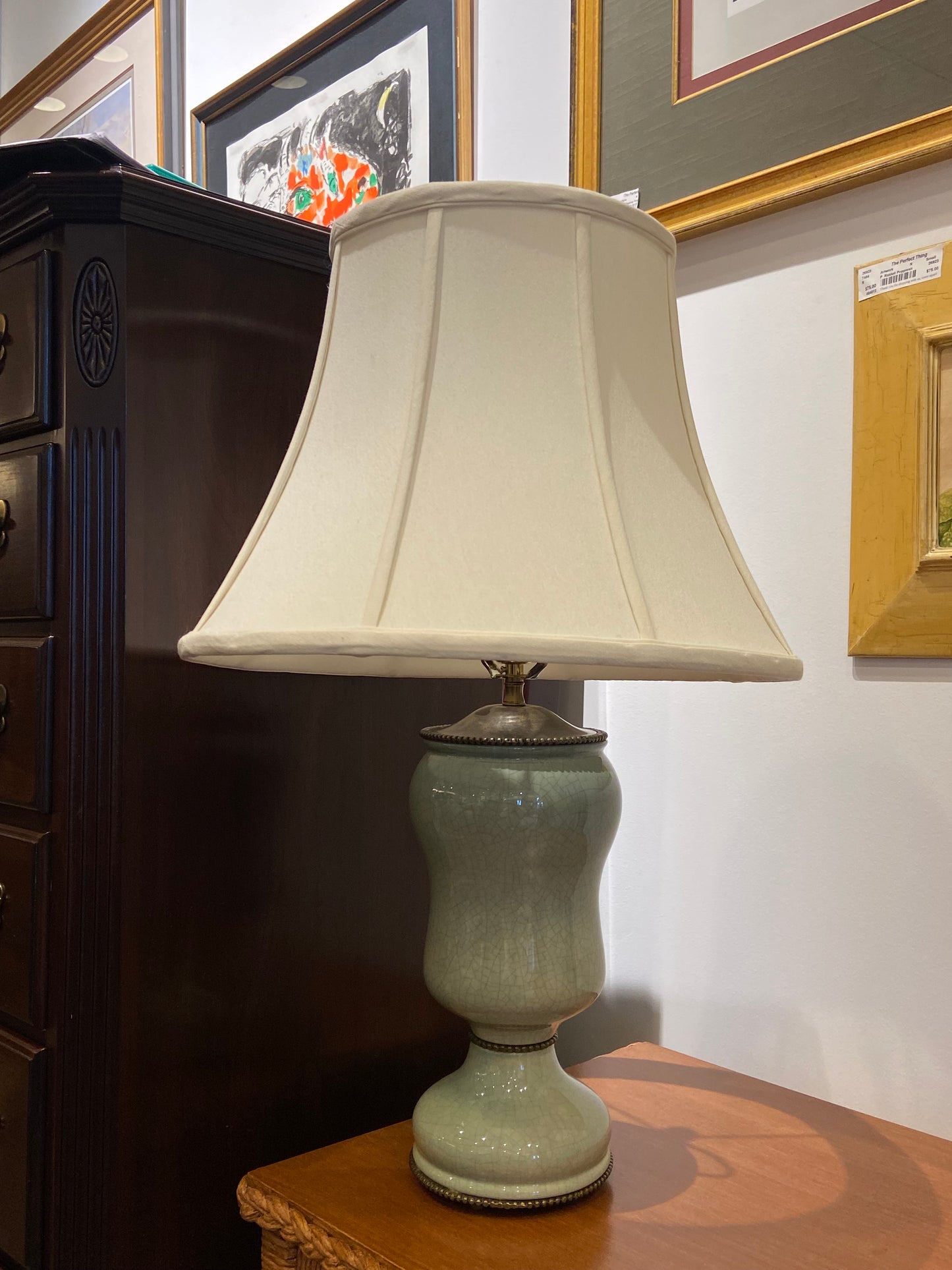 Celadon Craquelure Table Lamp (26493)