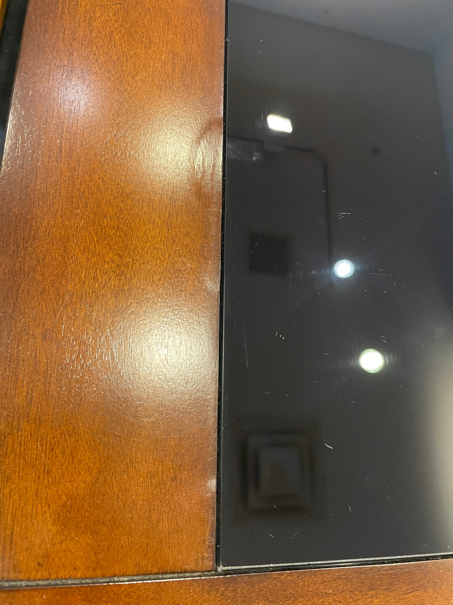 Glass Topped Computer Desk, AS IS (0NW00C)