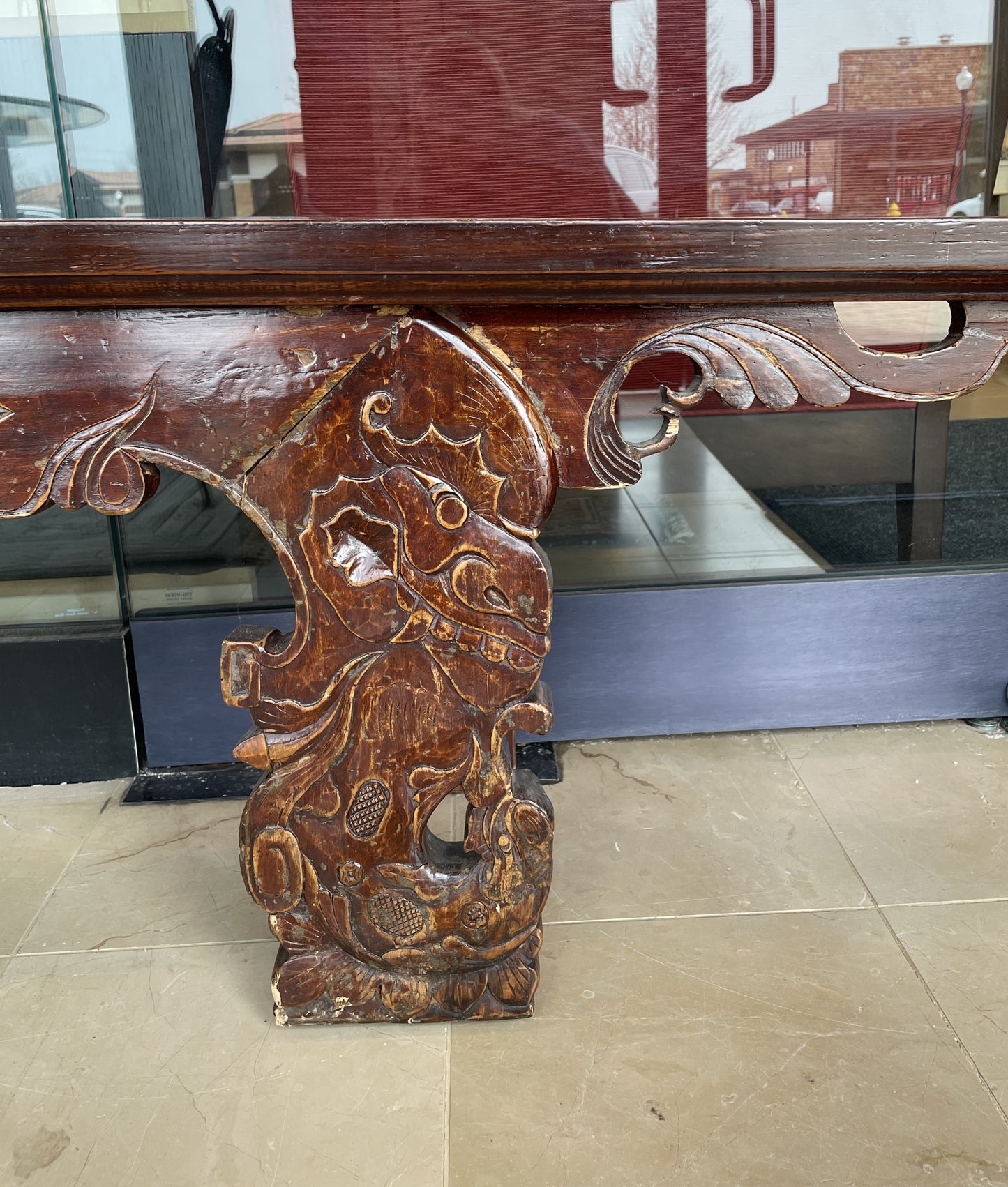 Antique Chinese Altar Style Bench (0C8004)