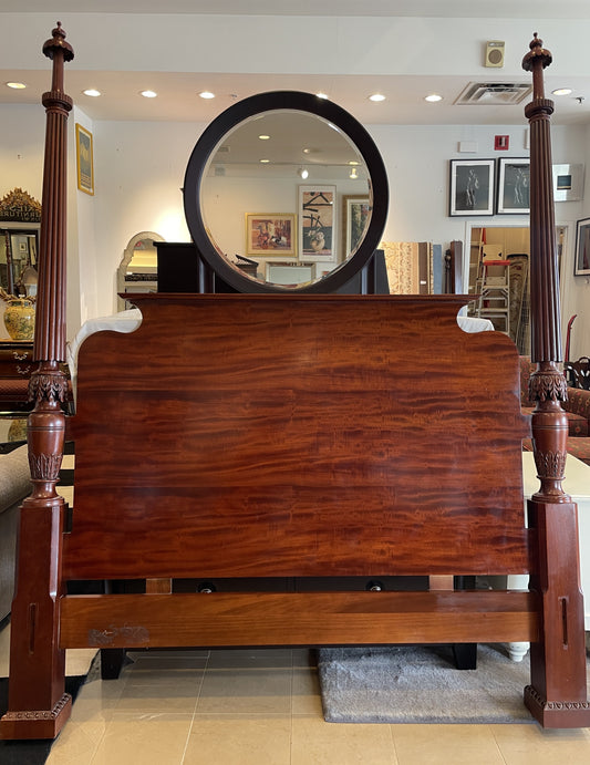 Baker Mahogany Hepplewhite Queen Four Poster Bed (0AC001)