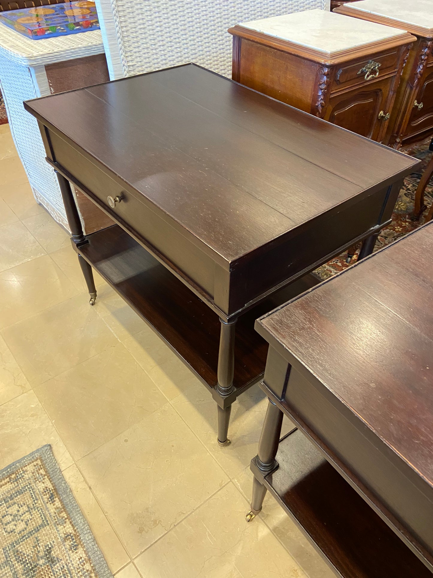 Pair of Dessin Fournir Nightstands (ZYXXED)