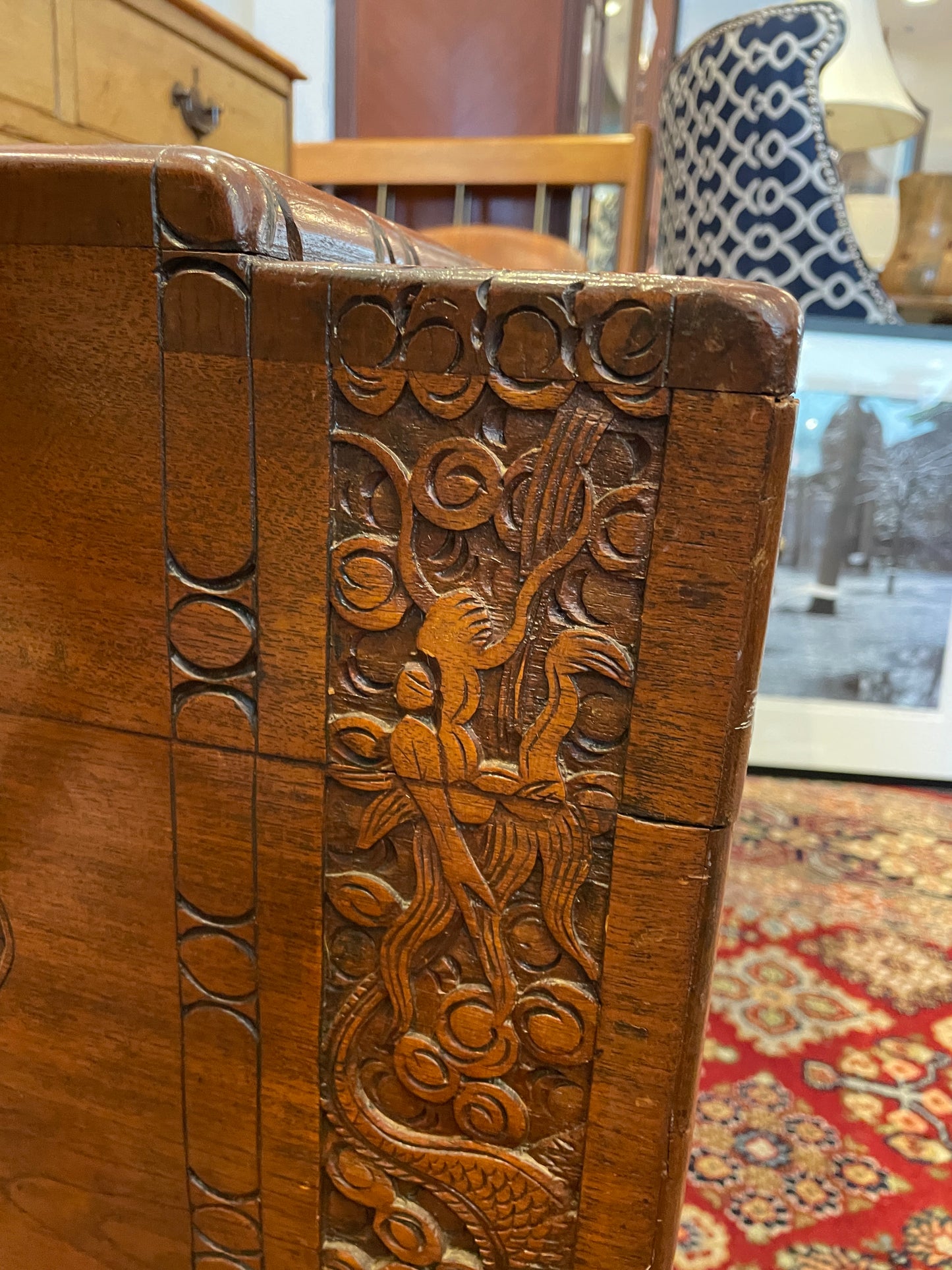 Chinese Carved Camphor Chest/Trunk (0NW00L)