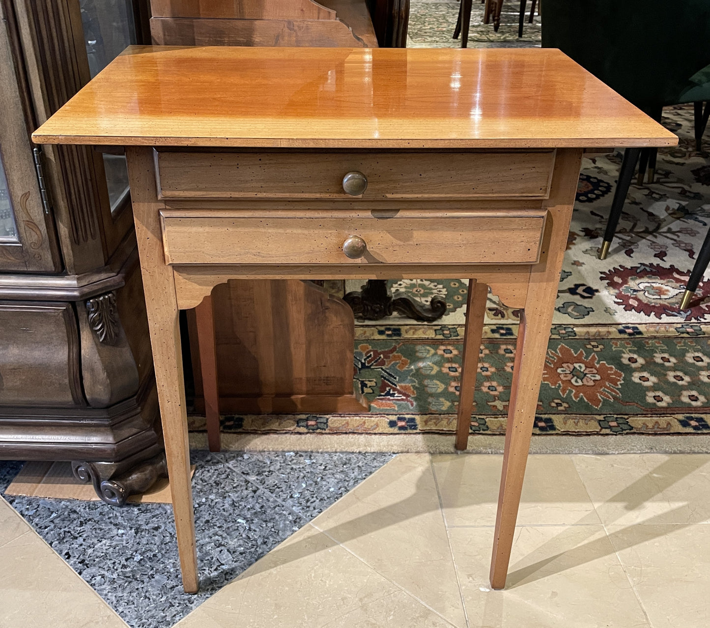 Wright Table Company Two Drawer End Table, AS IS (0C4018)