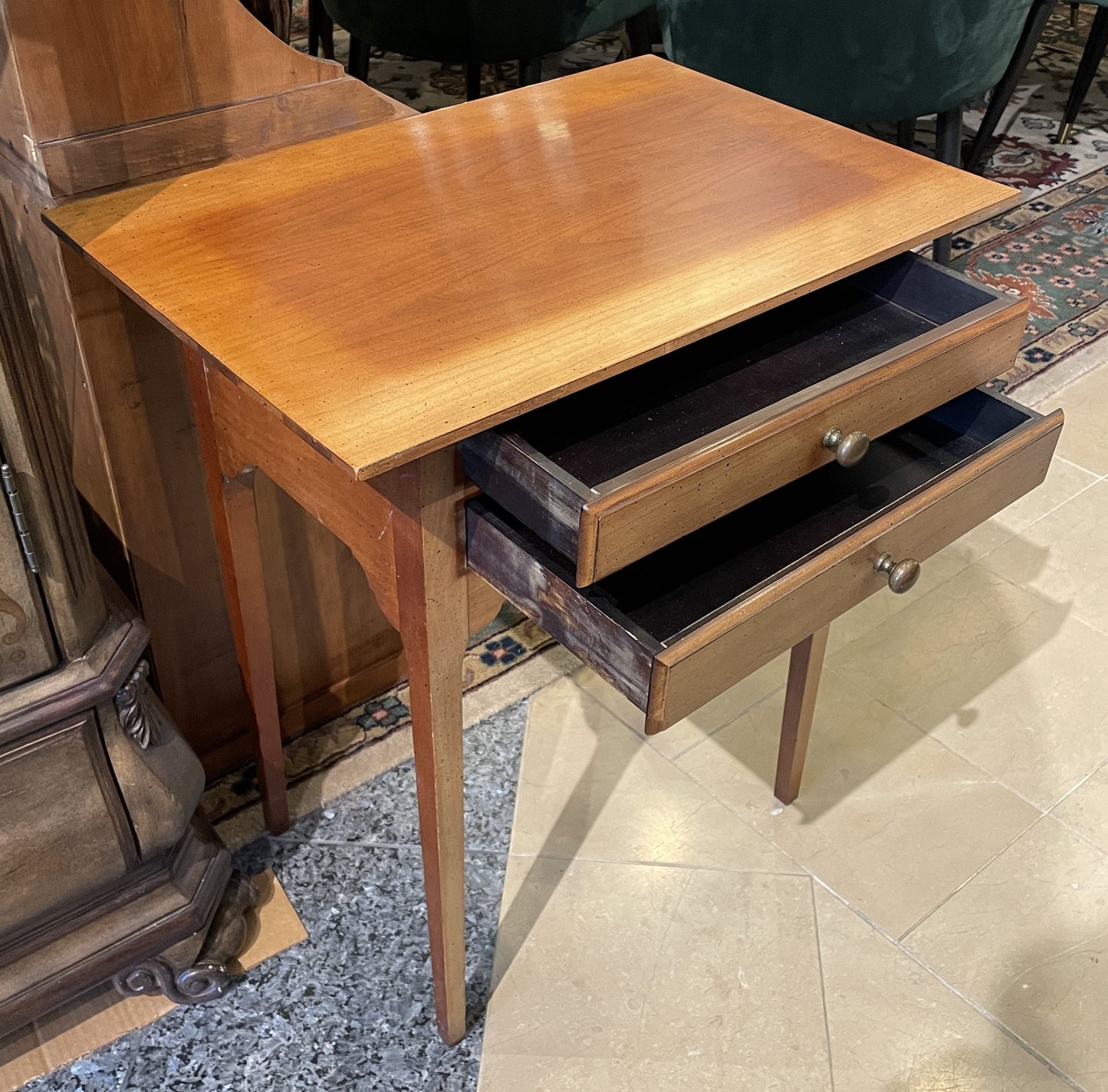 Wright Table Company Two Drawer End Table, AS IS (0C4018)