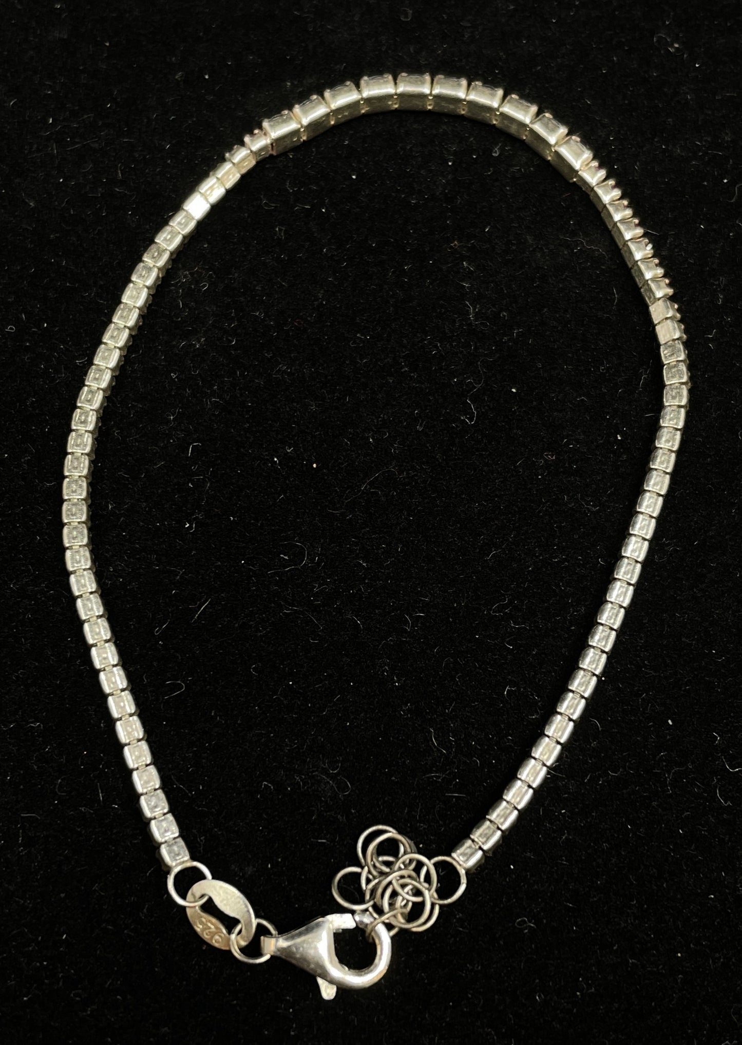 Sterling and Pink Gemstone Tennis Bracelet (0KA00D)