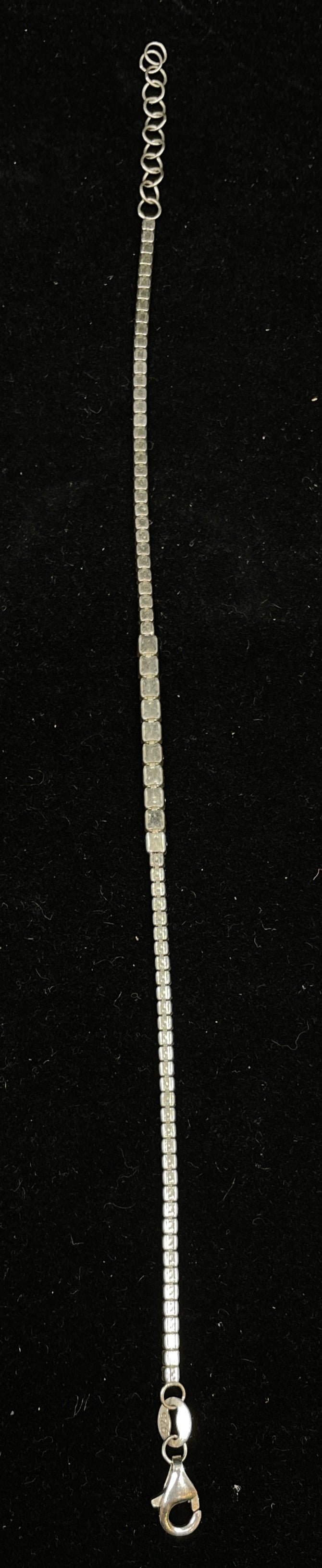 Sterling and Pink Gemstone Tennis Bracelet (0KA00D)