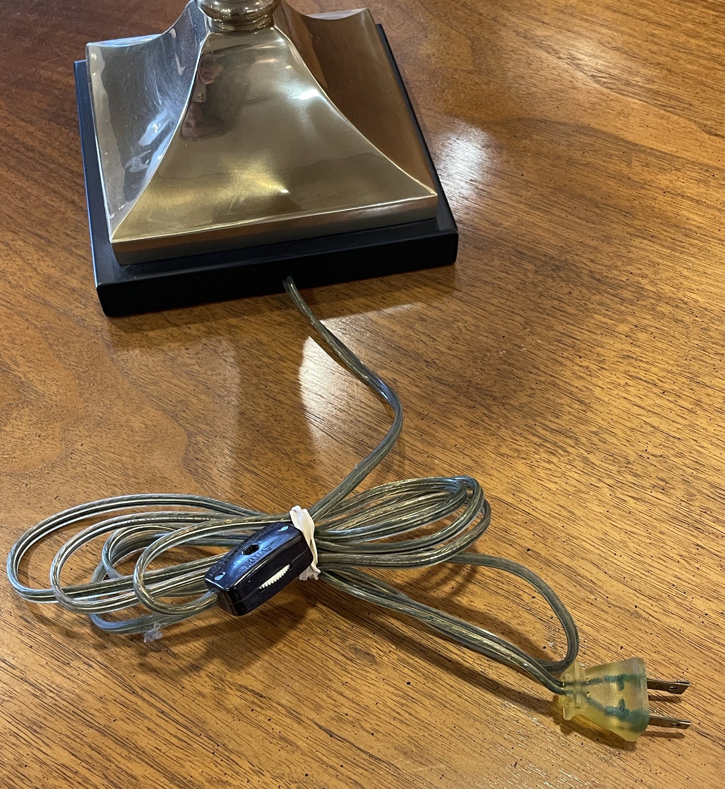 Frederick Cooper Brass Candlestick Lamp with Bumblebee Shade (0CB001)
