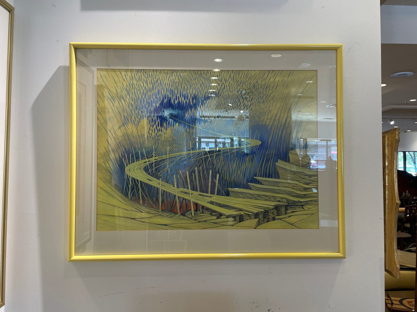 Peter Issitt Watercolor Surrealist Landscape (0G5002)