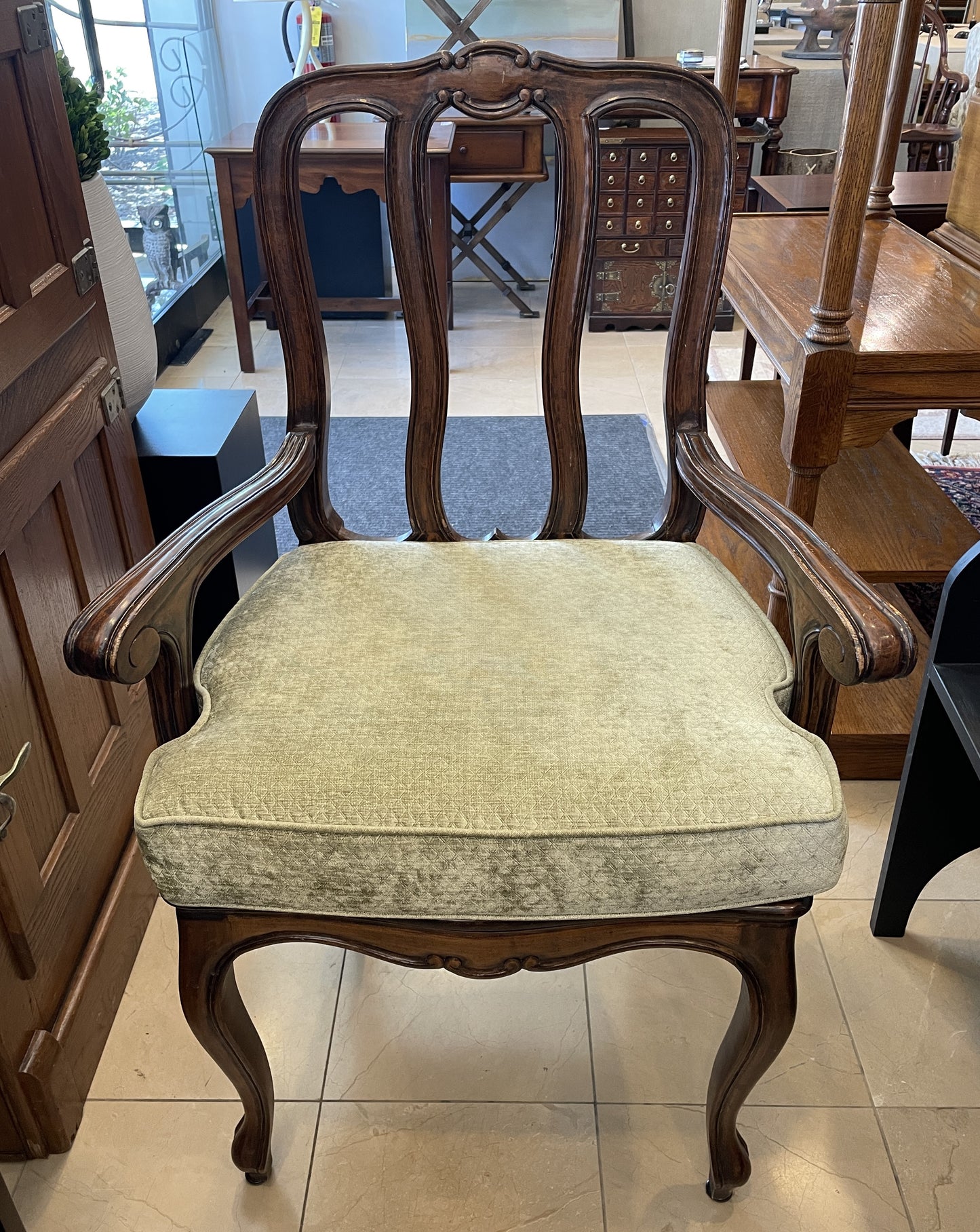 Set of 6 Pierre Colletier Reproduction Louis XV Caned Seat Dining Chairs (0NW00J)