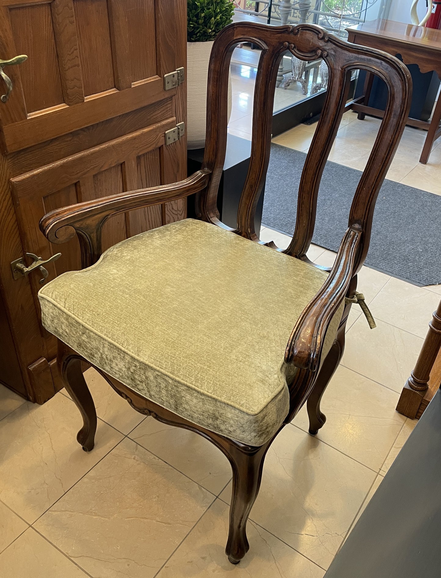 Set of 6 Pierre Colletier Reproduction Louis XV Caned Seat Dining Chairs (0NW00J)