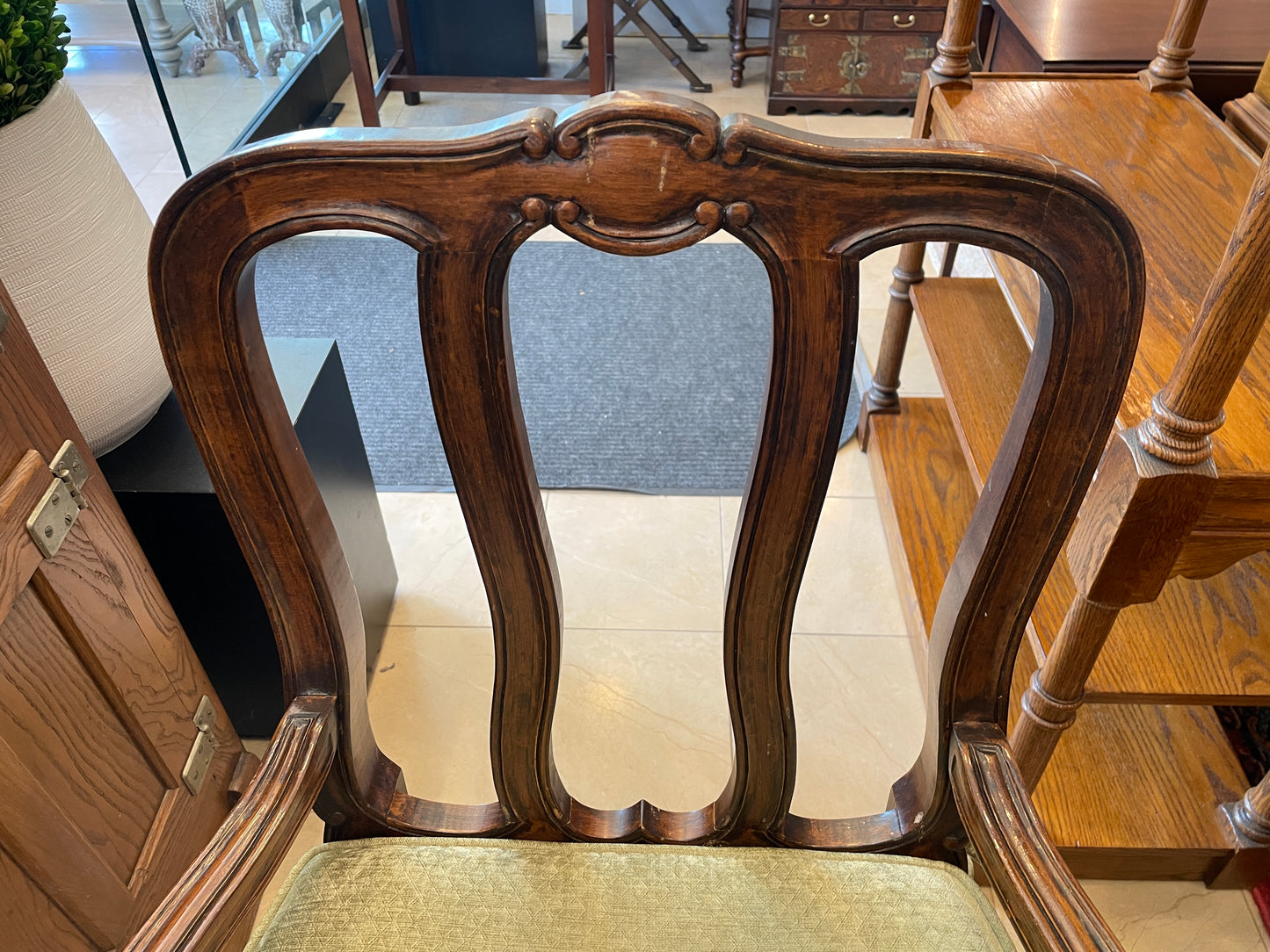 Set of 6 Pierre Colletier Reproduction Louis XV Caned Seat Dining Chairs (0NW00J)